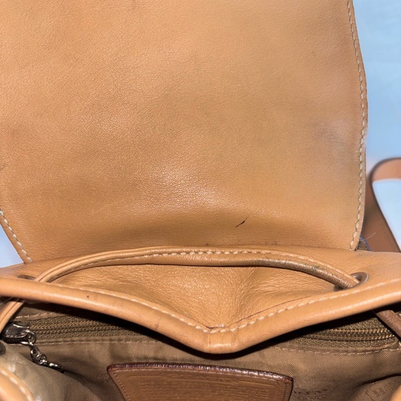 COACH Vintage Light Tan Leather Legacy Drawstring Backpack Bag - Picture 12 of 12